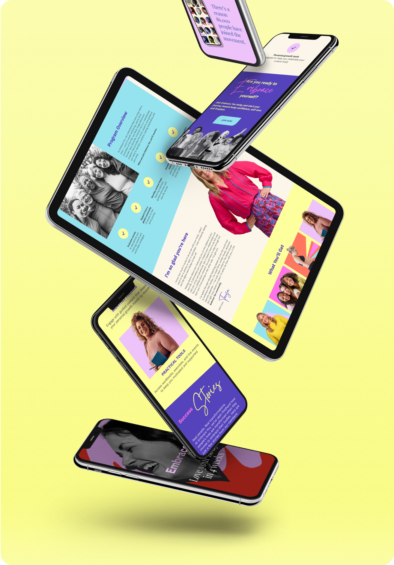 Body Image Movement portfolio feature homepage mobile