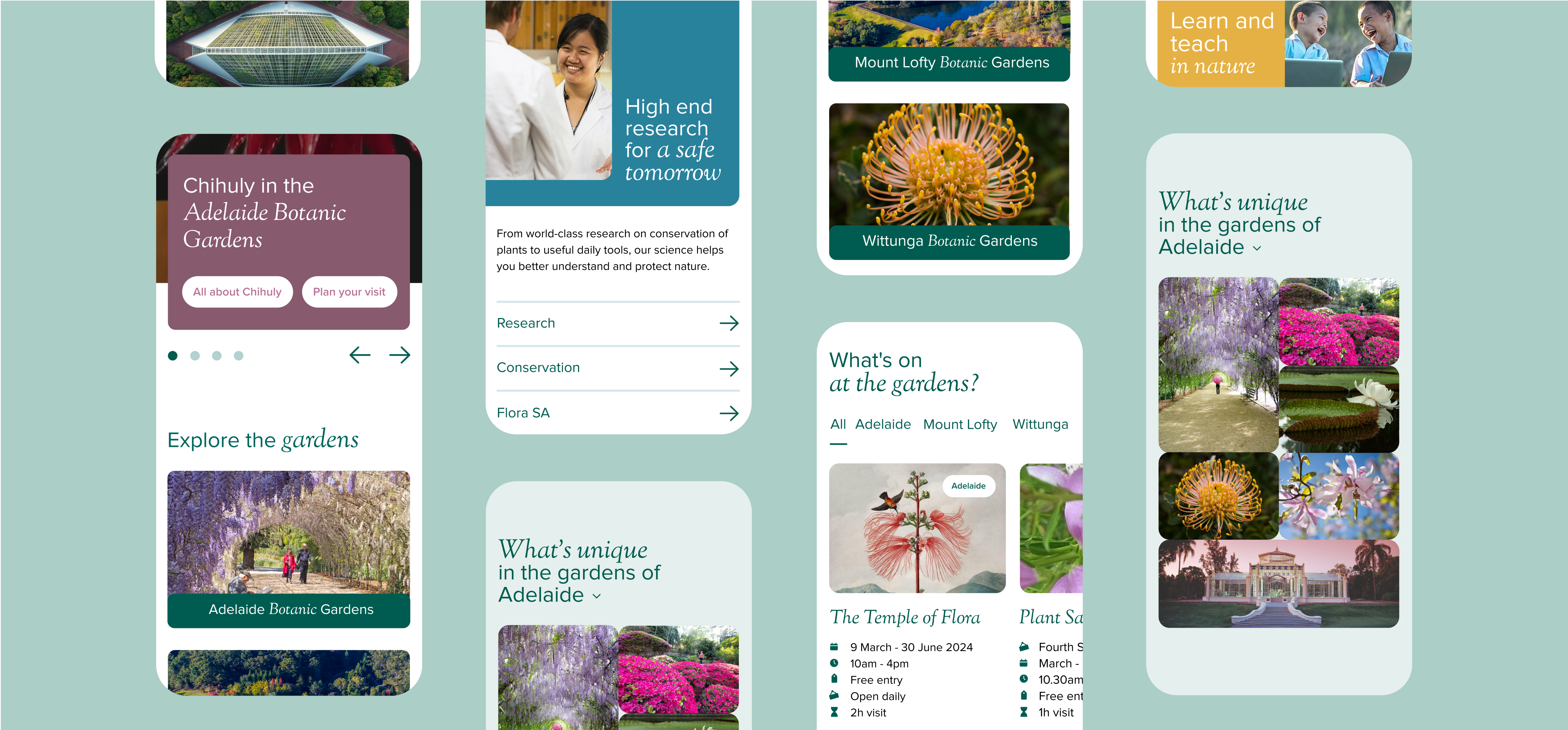Botanic Gardens Portfolio centre feature desktop