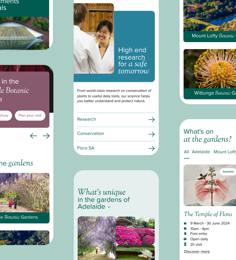 Botanic Gardens Portfolio centre feature mobile