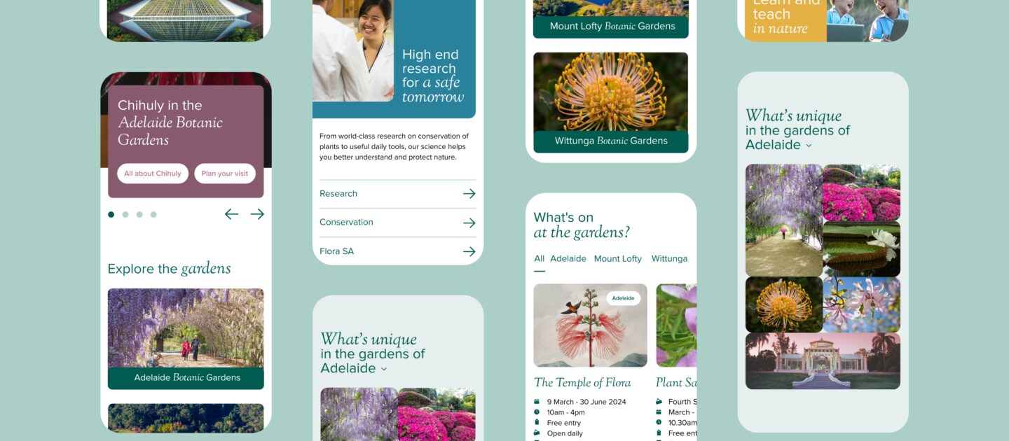 Botanic Gardens Portfolio centre feature desktop