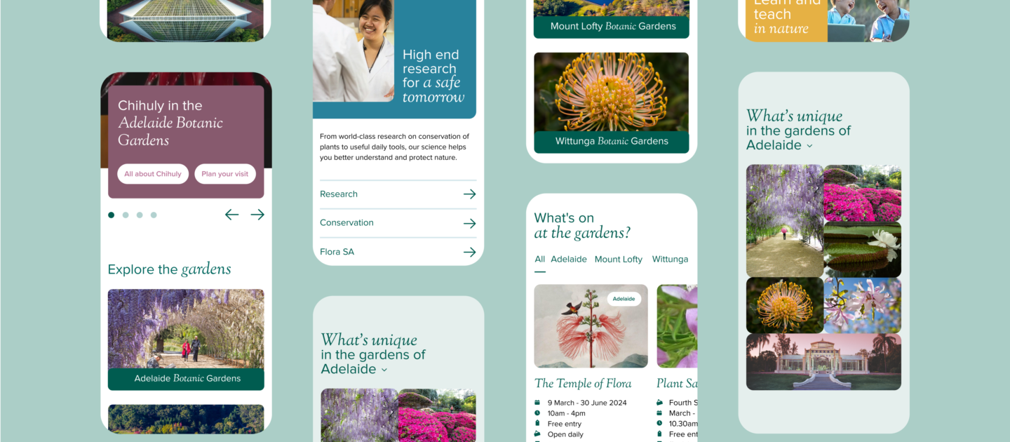 Botanic Gardens Portfolio centre feature desktop