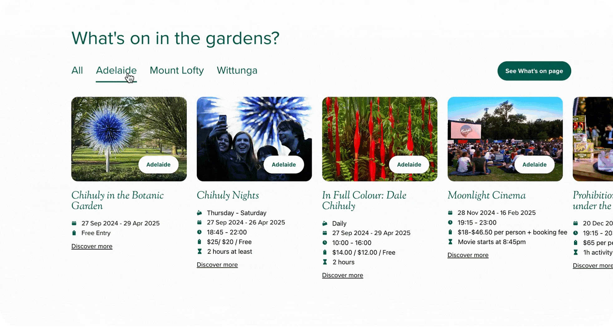 Botanic Gardens Portfolio Highlight 1