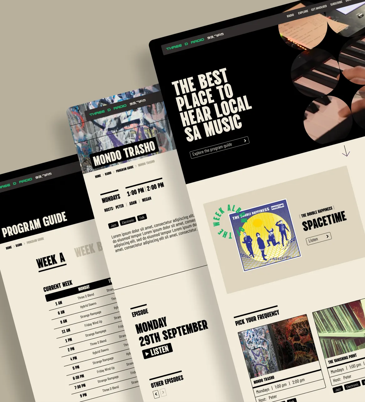 Three D Portfolio feature centre mobile